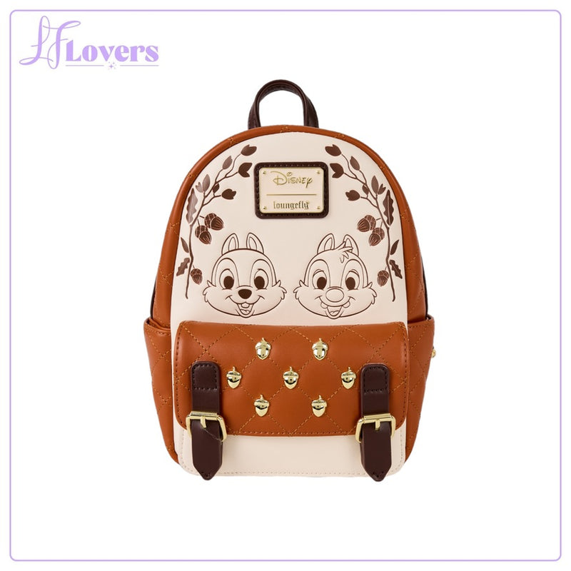Load image into Gallery viewer, Loungefly Disney Chip And Dale Quilted Mini Backpack - LF Lovers
