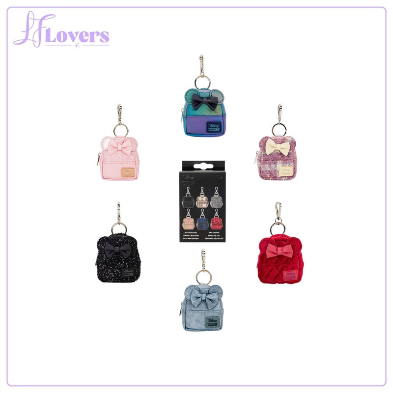 Load image into Gallery viewer, Loungefly Disney Minnie Mouse Glitter Mystery Mini Backpack Charms - PRE ORDER

