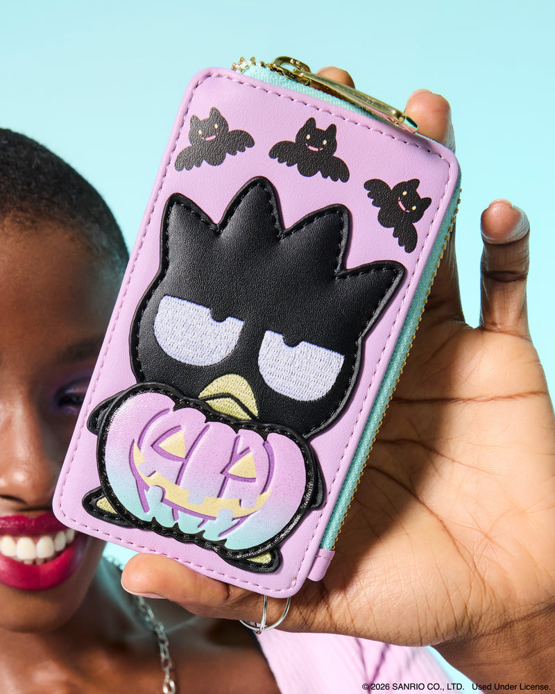 Load image into Gallery viewer, Loungefly Sanrio Badtz-Maru Pumpkin Card Holder - Pre Order
