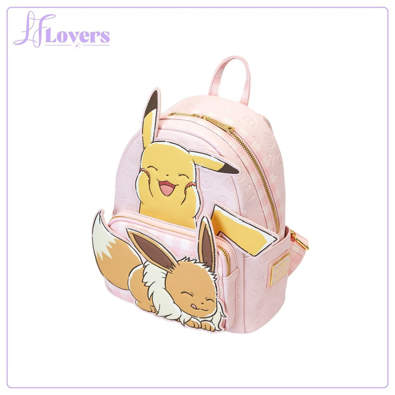 Load image into Gallery viewer, Loungefly Pokemon Pikachu &amp; Eevee Mini Backpack
