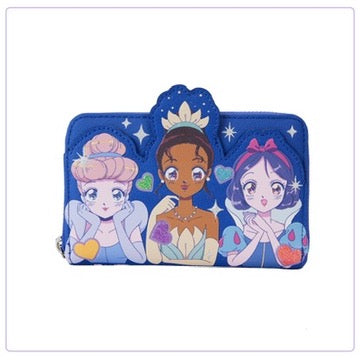Load image into Gallery viewer, Loungefly Disney Princess Manga Style Zip Around Wallet - PRE ORDER - LF Lovers
