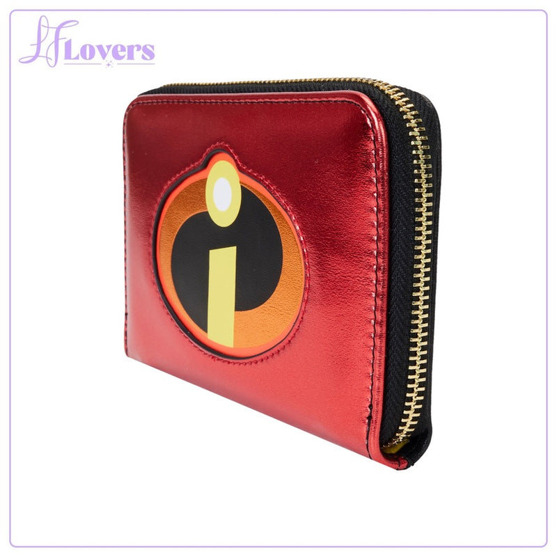 Load image into Gallery viewer, Loungefly Pixar The Incredibles 20th Anniversary Metallic Cosplay Zip Around Wallet - LF Lovers
