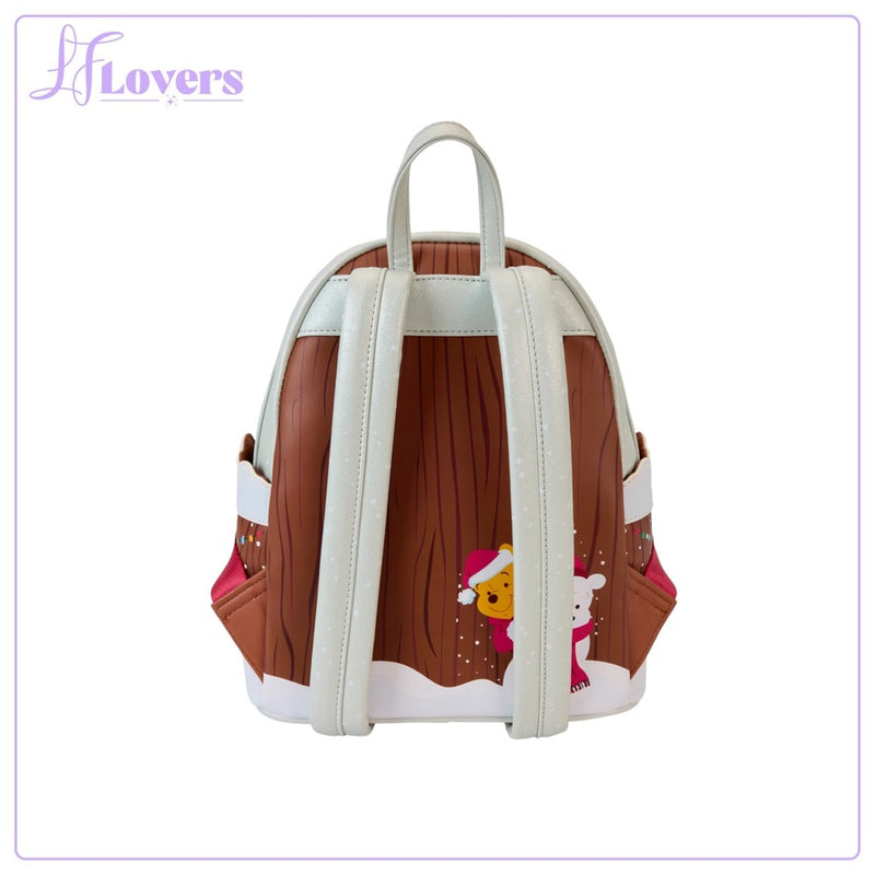 Load image into Gallery viewer, Loungefly Disney Winnie The Pooh Holiday Scene Pooh And Friends Mini Backpack
