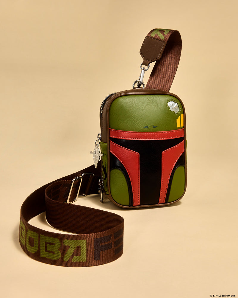 Load image into Gallery viewer, Loungefly Star Wars Boba Fett Sling Crossbody Bag
