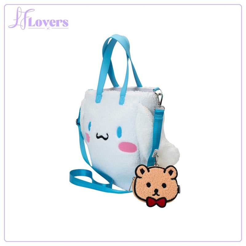 Load image into Gallery viewer, Loungefly Sanrio Cinnamoroll Sherpa Tote Bag With Coin Bag

