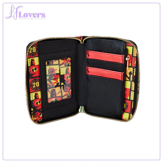 Loungefly Pixar The Incredibles 20th Anniversary Metallic Cosplay Zip Around Wallet - LF Lovers