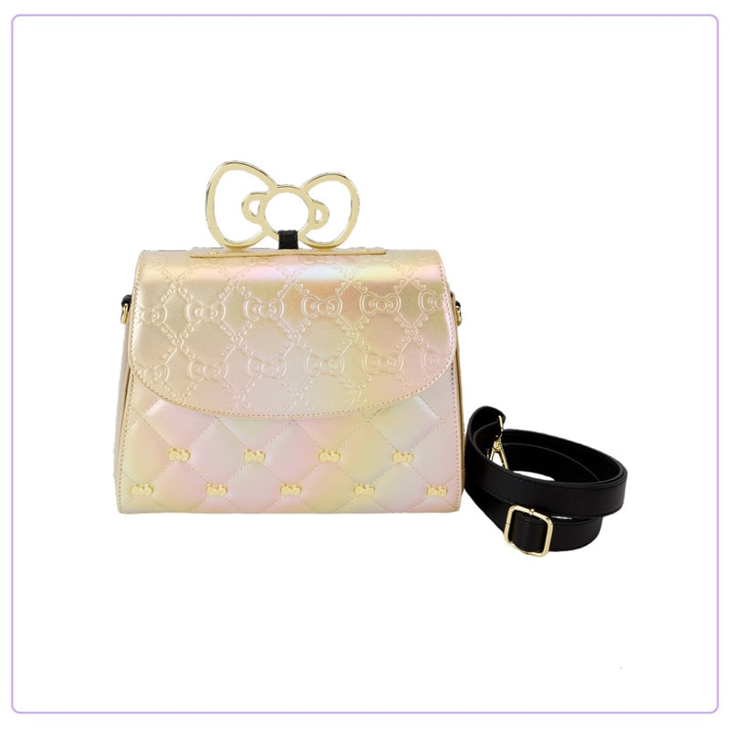 Load image into Gallery viewer, Loungefly Sanrio 50th Anniversary Gold Crossbody
