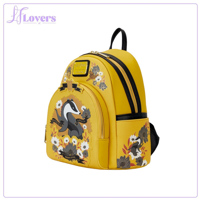 Load image into Gallery viewer, Loungefly Warner Brothers Harry Potter Hufflepuff House Tattoo Mini Backpack - PRE ORDER - LF Lovers
