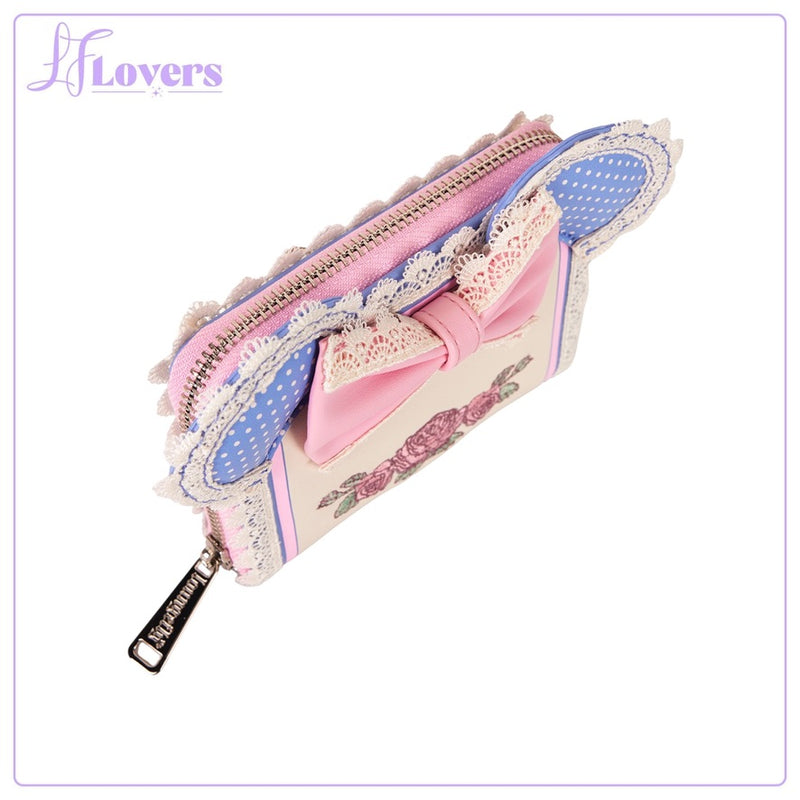Load image into Gallery viewer, Loungefly Disney Minnie Floral And Lace Ears Zip Around Wallet - LF Lovers
