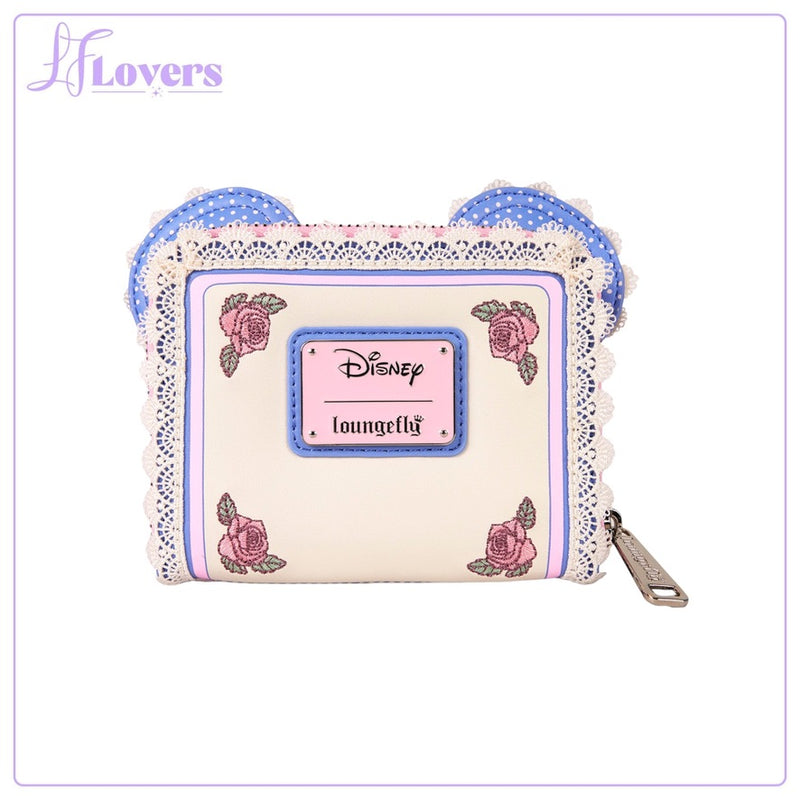 Load image into Gallery viewer, Loungefly Disney Minnie Floral And Lace Ears Zip Around Wallet - LF Lovers
