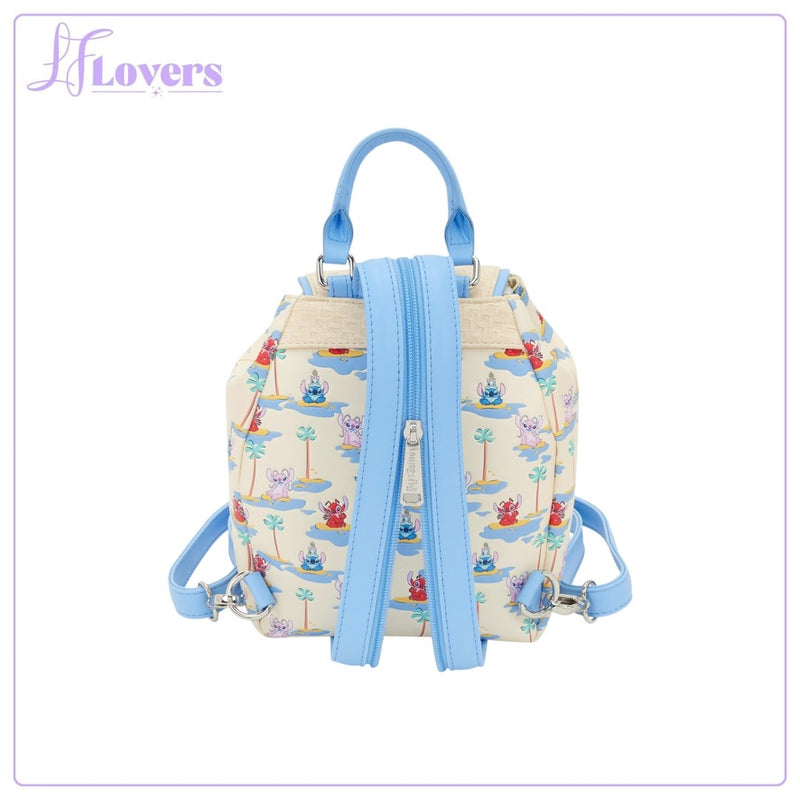 Load image into Gallery viewer, Loungefly Disney Lilo &amp; Stitch Stitch, Angel, &amp; Leroy Micro Mini Backpack - PRE ORDER
