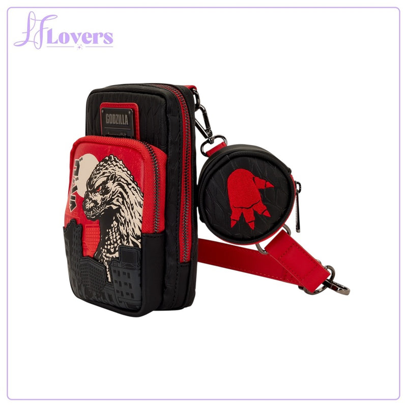 Load image into Gallery viewer, Loungefly TOHO Godzilla Crossbody Sling Bag With Coin Bag - PRE ORDER
