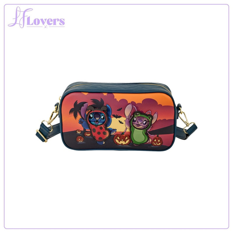 Load image into Gallery viewer, Loungefly Disney Stitch &amp; Angel Halloween Costumes Crossbody Bag - Preorder
