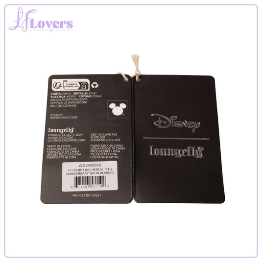 Loungefly Disney Big Hero 6 10th Anniversary Satin Bomber Jacket