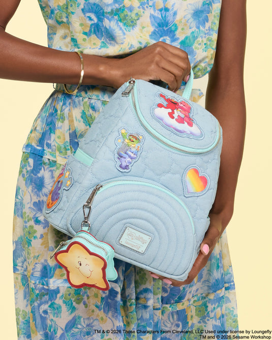 care bears loungefly mini backpack EXCLUSIVE DROP: Rainbow 9W x 10H x 4.5D 22.8cm W x 25.4cm H x 11.4cm D This is an officially licensed Care Bears x Sesame Street product. Loungefly Sanrio Hello Kitty and
