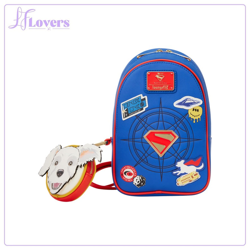 Load image into Gallery viewer, Loungefly DC Supergirl Krypto Sling Crossbody Bag - LF Lovers
