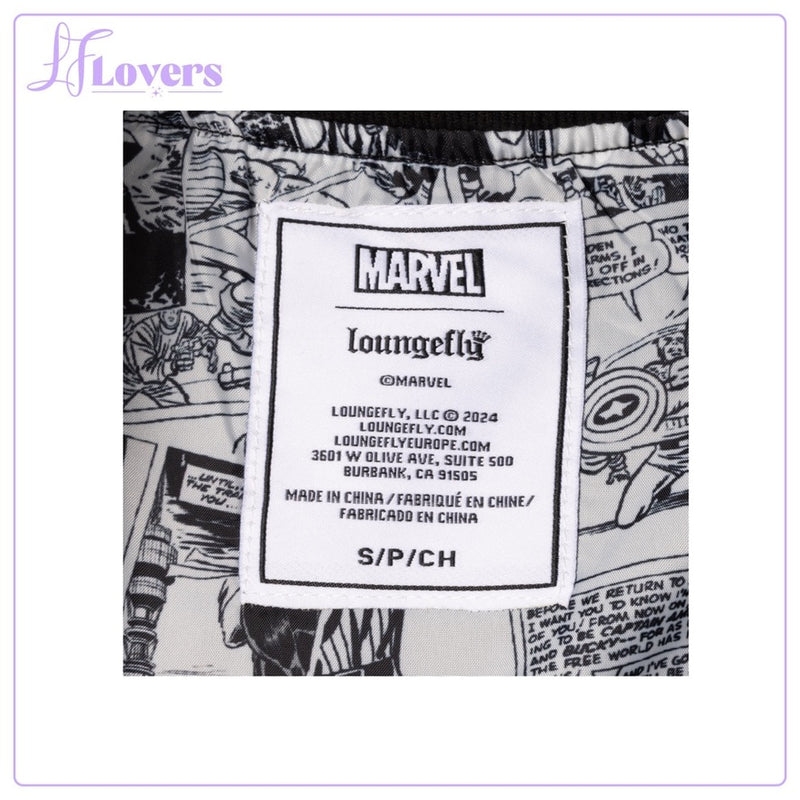 Load image into Gallery viewer, Loungefly Marvel 85th Anniversary Satin Bomber Jacket
