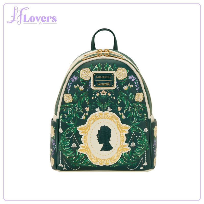 Load image into Gallery viewer, Loungefly Netflix Bridgerton Silhouette Floral Mini Backpack - PRE ORDER
