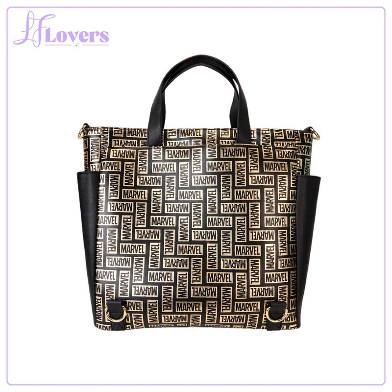 Load image into Gallery viewer, Loungefly Marvel Logo Convertible Backpack &amp; Tote Bag - LF Lovers
