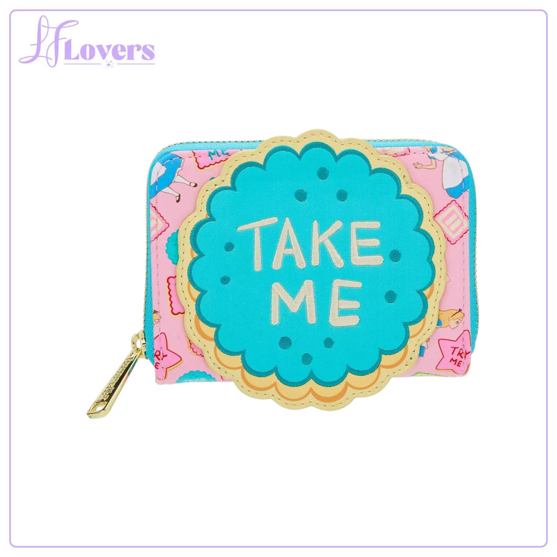 Load image into Gallery viewer, Loungefly Disney Alice In Wonderland Take Me Cookies Zip Around Wallet
