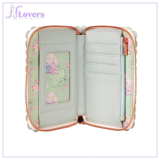 Loungefly Disney Cute Stitch Cherry Blossom Zip Around Wallet - PRE ORDER