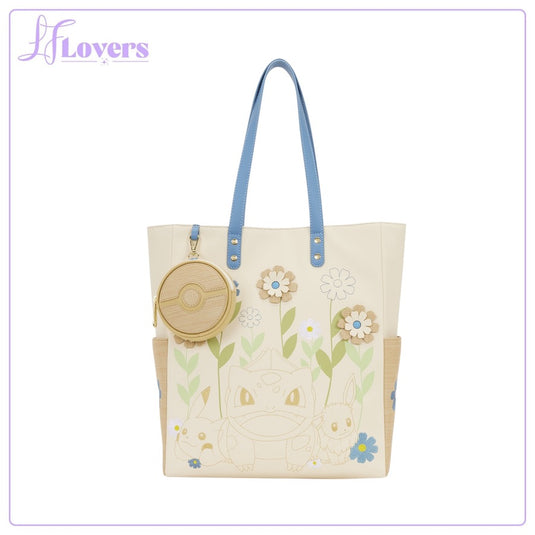 Loungefly Pokemon Floral Tote Bag With Coin Bag - LF Lovers