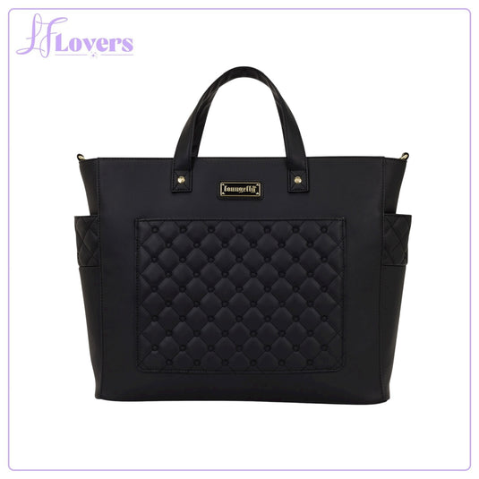 Loungefly The Mo Black Pin Trader Convertible Tote Bag