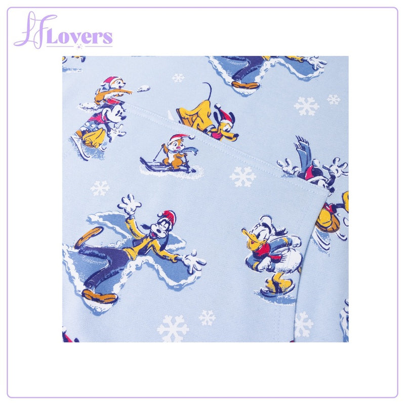 Load image into Gallery viewer, Loungefly Disney Mickey And Friends Winter Wonderland Hooded Sweatshirt
