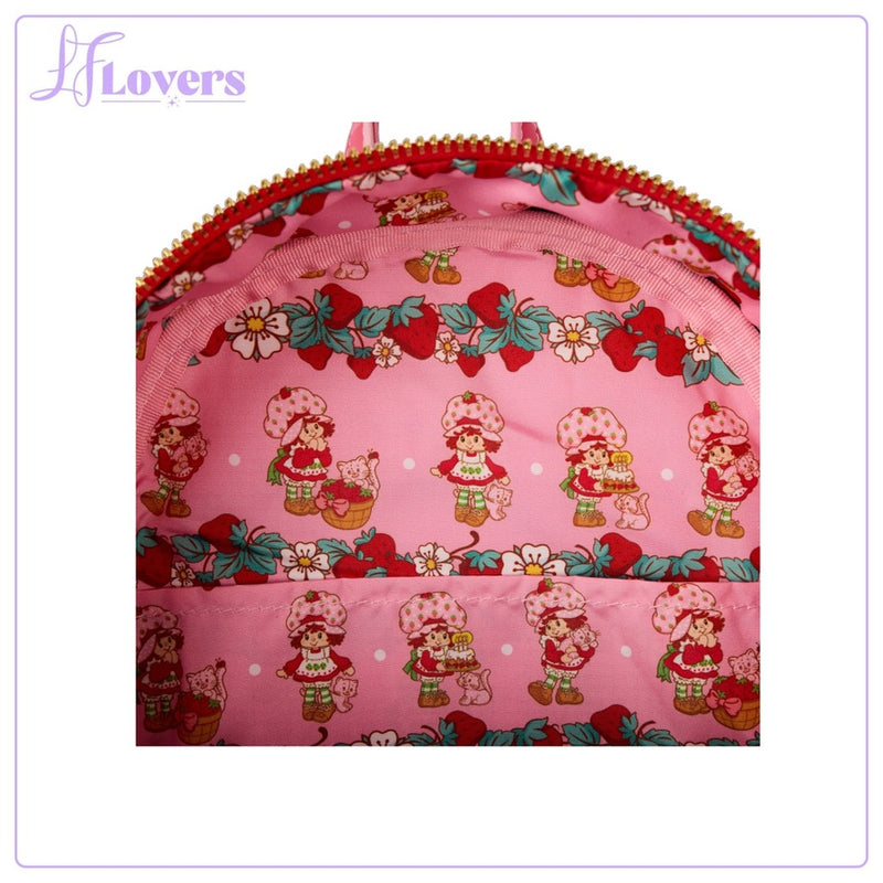 Load image into Gallery viewer, Loungefly Strawberry Shortcake Faux Denim Mini Backpack - PRE ORDER - LF Lovers
