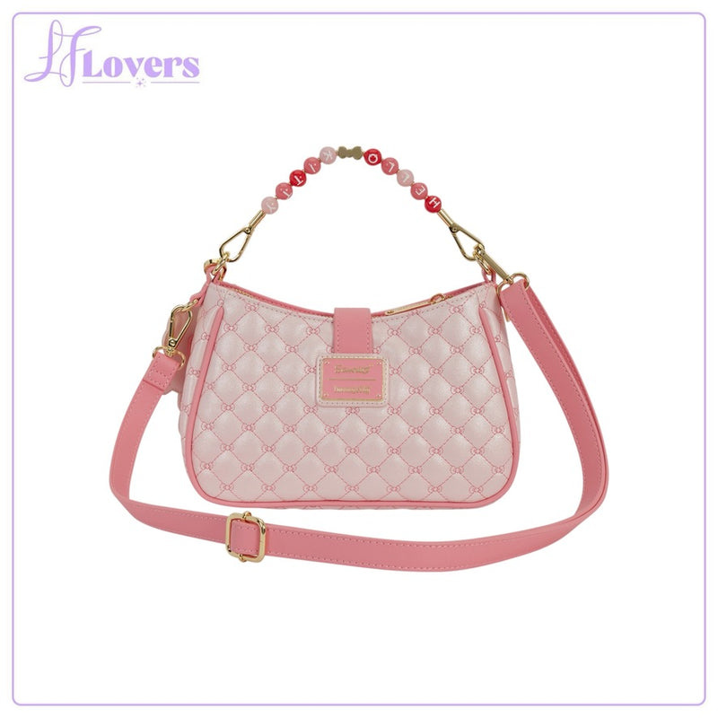 Load image into Gallery viewer, Loungefly Sanrio Hello Kitty Quilted Crossbody Bag with Beaded Handle &amp; Bag Charm - Preorder - LF Lovers
