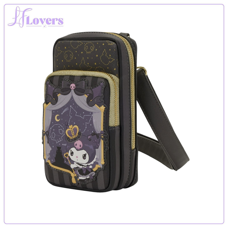 Load image into Gallery viewer, Loungefly Sanrio Kuromi 20th Anniversary Cell Phone Crossbody - PRE ORDER

