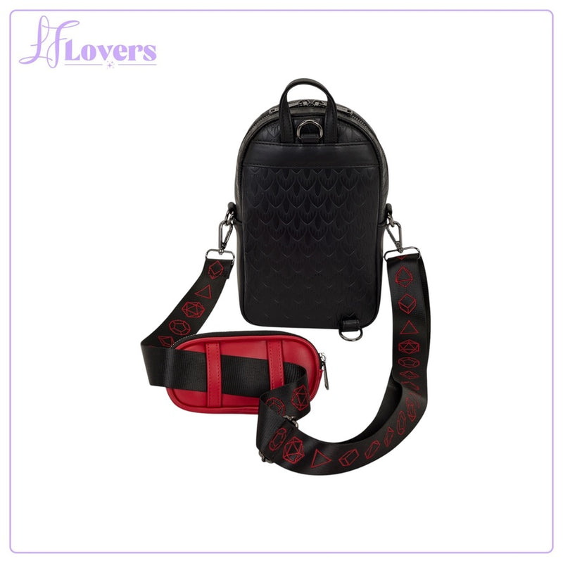 Load image into Gallery viewer, Loungefly Hasbro Dungeons &amp; Dragons Sling Bag With Coin Bag - PRE ORDER
