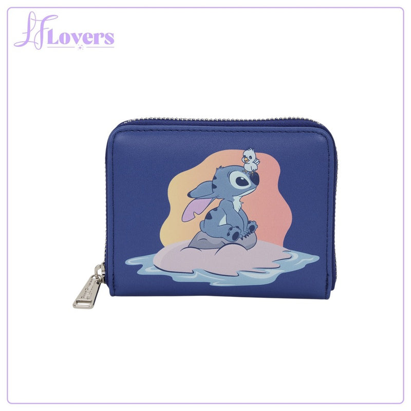 Load image into Gallery viewer, Loungefly Disney Lilo And Stitch Animal Sitting On Rock With Bird Zip Around Wallet - PRE ORDER - LF Lovers
