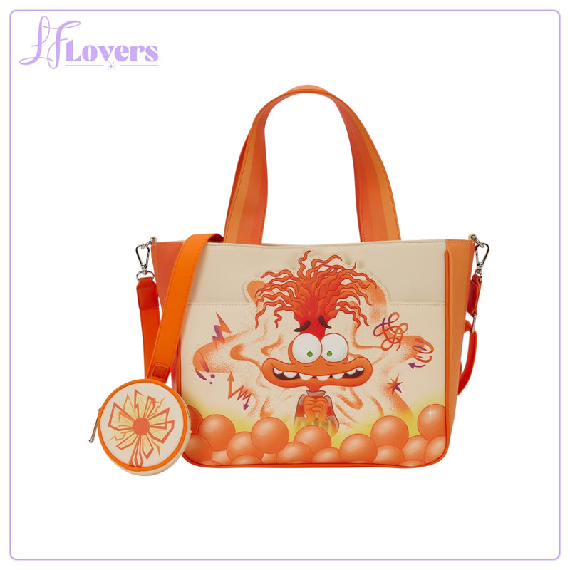 Load image into Gallery viewer, Loungefly Disney Pixar Inside Out 2 Anxiety Tote Bag With Coin Bag - PRE ORDER
