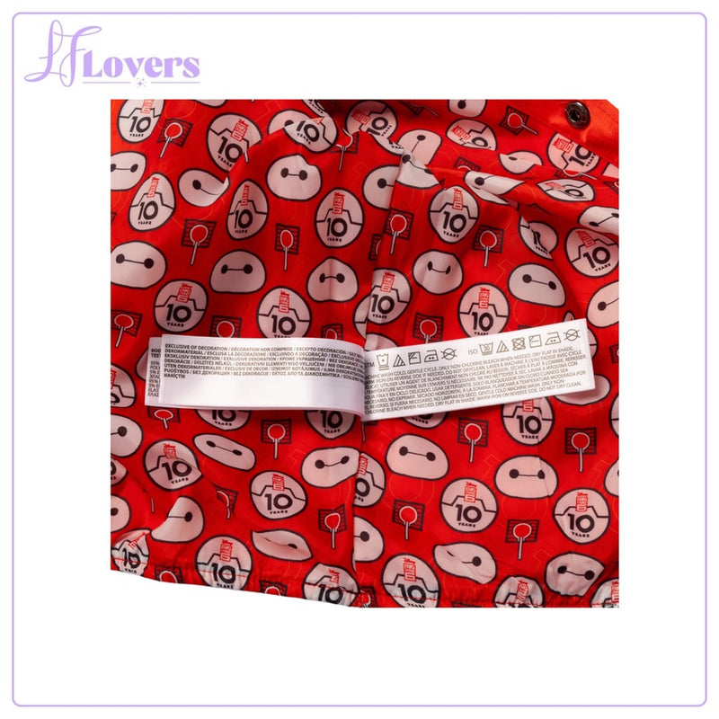 Load image into Gallery viewer, Loungefly Disney Big Hero 6 10th Anniversary Satin Bomber Jacket
