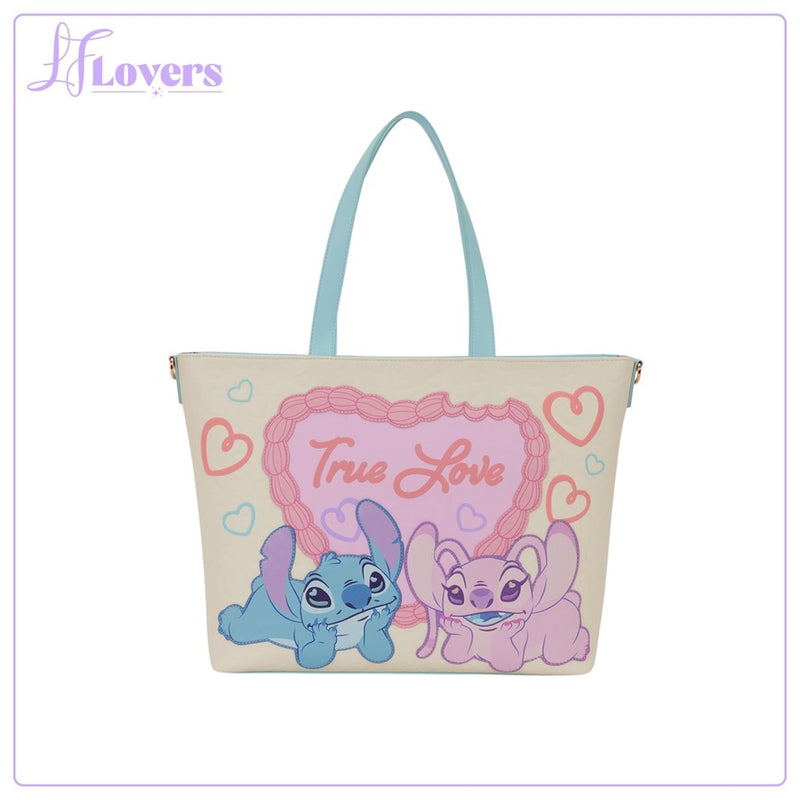 Load image into Gallery viewer, Loungefly Disney Lilo &amp; Stitch True Love Tote Bag
