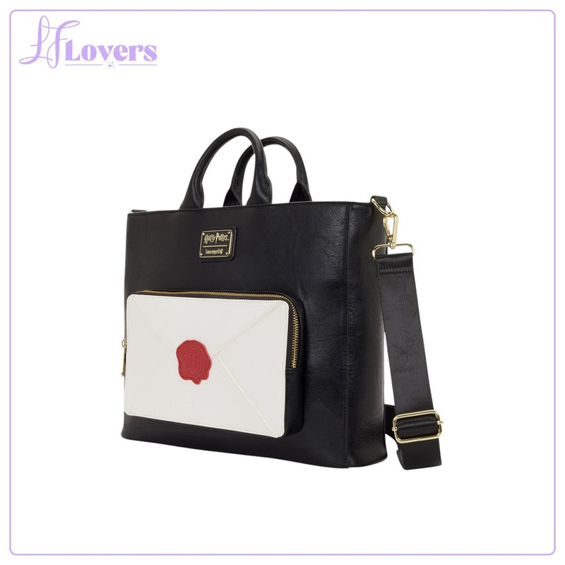 Load image into Gallery viewer, Loungefly Warner Brothers Harry Potter Hogwarts Letter Convertible Backpack And Tote Bag - LF Lovers
