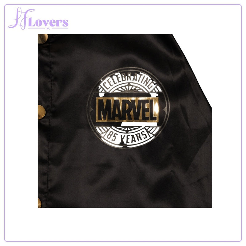 Load image into Gallery viewer, Loungefly Marvel 85th Anniversary Satin Bomber Jacket
