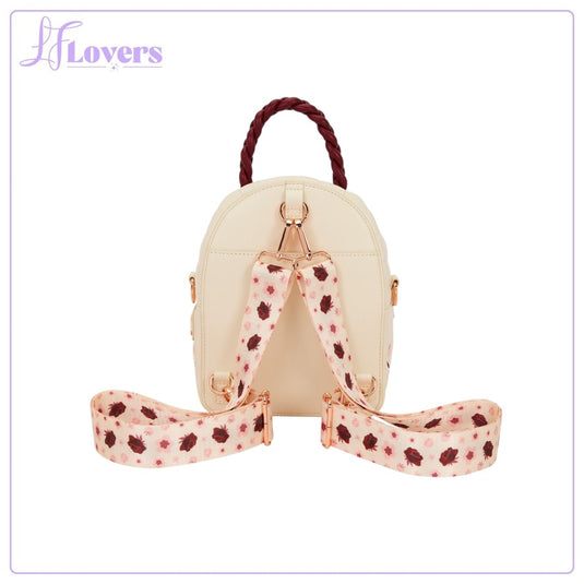 Loungefly Cream And Red Floral Sling Bag - PRE ORDER