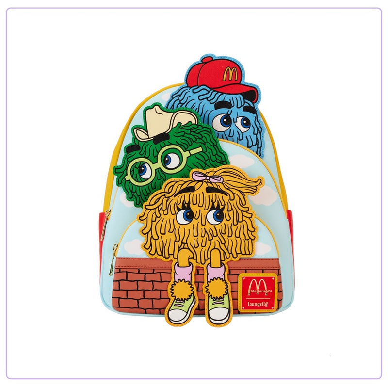 Load image into Gallery viewer, Loungefly Mcdonalds Triple Pocket Fry Guys Mini Backpack - PRE ORDER - LF Lovers
