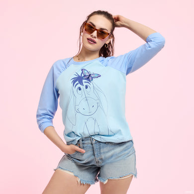 Loungefly Disney Winnie The Pooh Eeyore Shirred Raglan Tee - PRE ORDER - LF Lovers