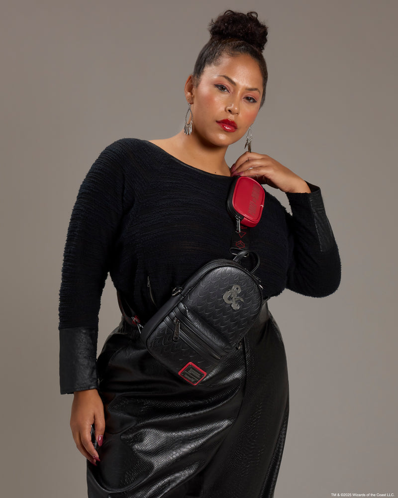 Load image into Gallery viewer, Loungefly Hasbro Dungeons &amp; Dragons Sling Bag With Coin Bag - PRE ORDER
