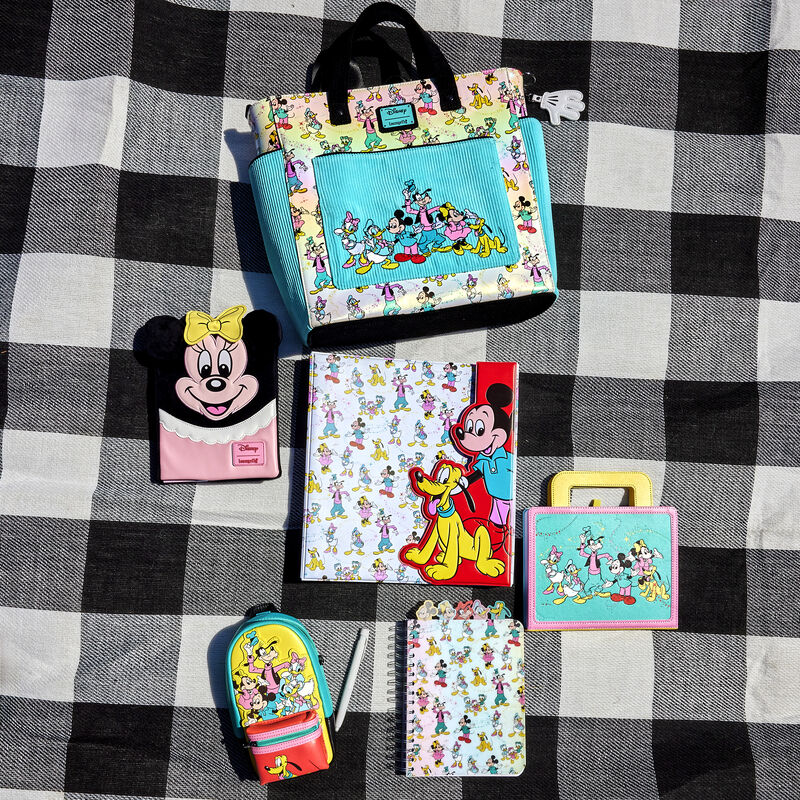 Load image into Gallery viewer, Loungefly Stationary Disney D100 Mickey and Friends Pencil Case
