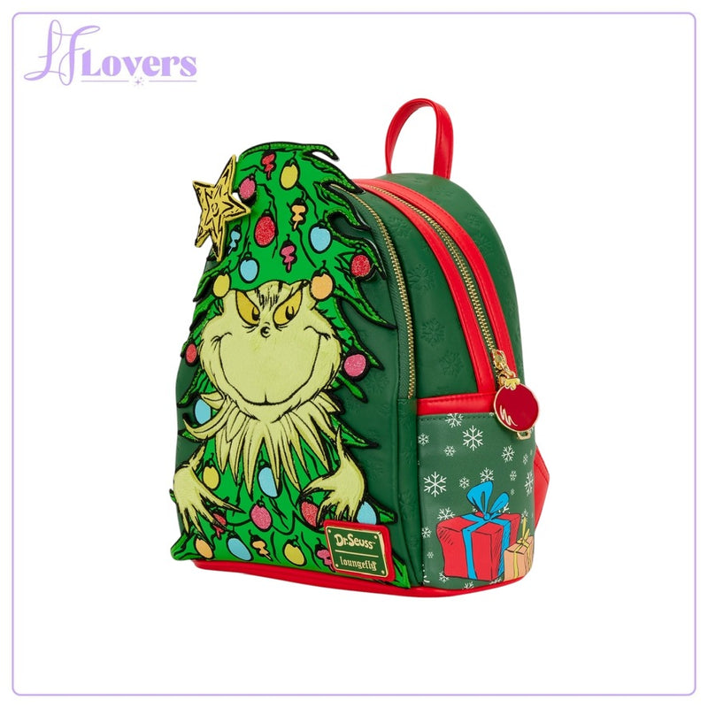 Load image into Gallery viewer, Loungefly Dr Seuss Grinch Holiday Mini Backpack
