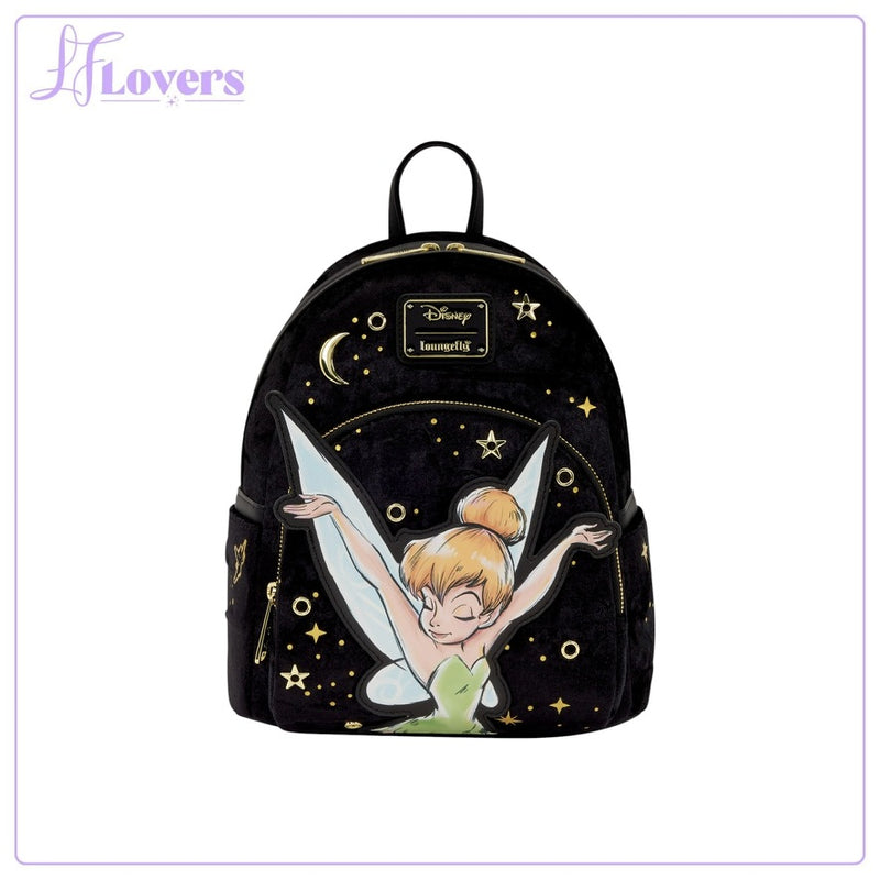 Load image into Gallery viewer, Loungefly Disney Tinker Bell Pixie Dust Velvet Mini Backpack - PRE ORDER
