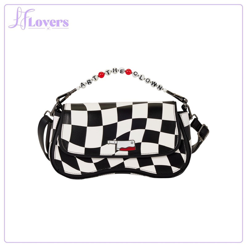 Load image into Gallery viewer, Loungefly Terrifier Art the Clown Checkered Crossbody Bag - Preorder

