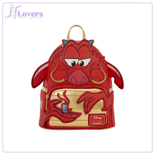 Loungefly Disney Mulan Mushu Glitter Cosplay Mini Backpack