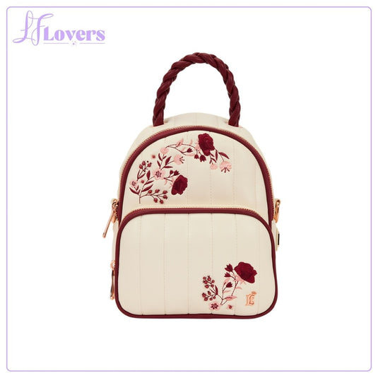 Loungefly Cream And Red Floral Sling Bag - PRE ORDER
