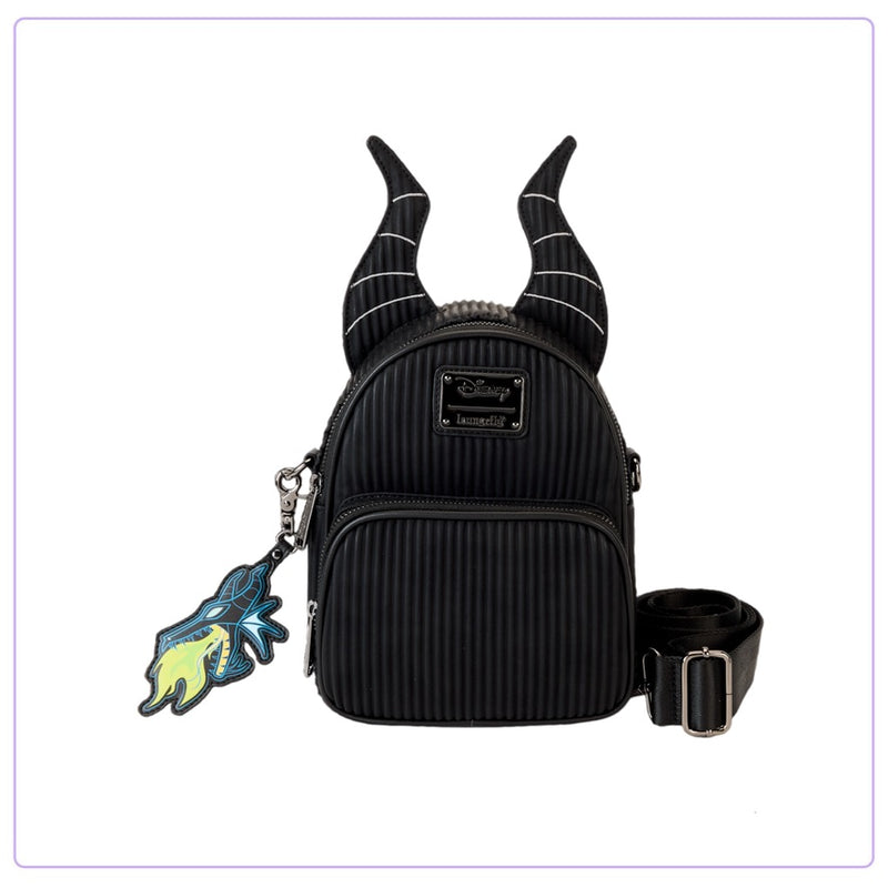 Load image into Gallery viewer, Loungefly Disney Villains Maleficent Convertible Mini Backpack
