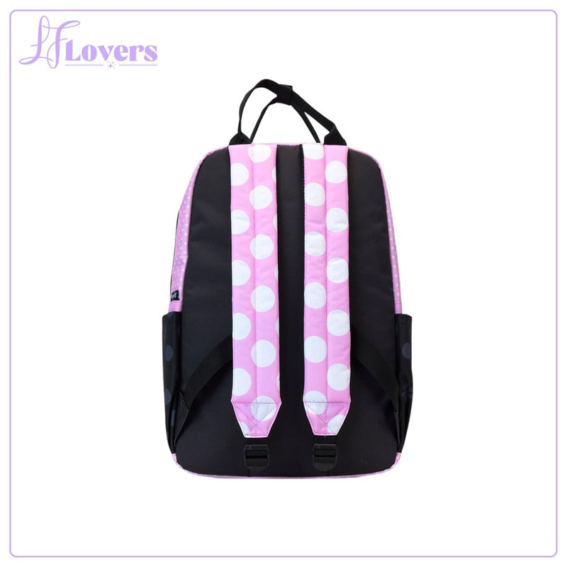 Load image into Gallery viewer, Loungefly Disney Minnie Floral Rock The Dots Full Size Nylon Backpack
